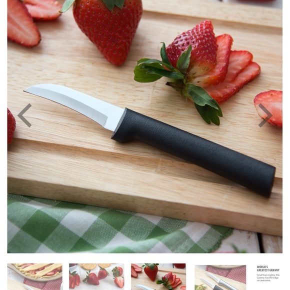 RADA CUTLERY Granny Paring Knife W200 Stainless Steel Blade Black Handle USA - Picture 6 of 6